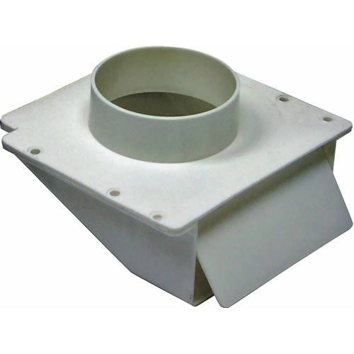 Lambro Industries Under Eave Vent White Polypropylene Plastic - 4" Round - Model 143WP